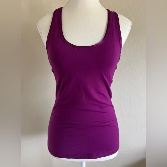 ALO Yoga Sheer Racerback Purple Tank Top EUC - Picture 3 of 8